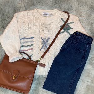 Vintage Cristina Cream Sweater Size Small